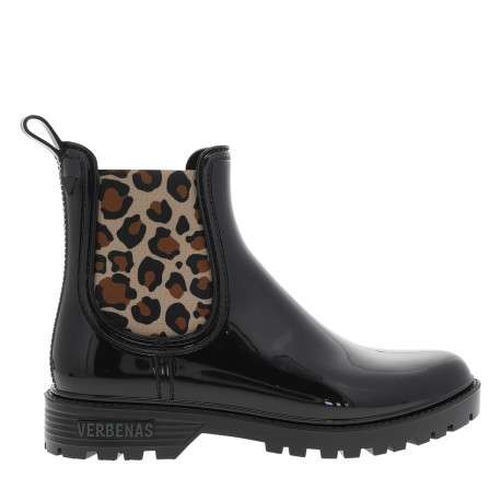 Boots Gaudi Brillo vernies noir à talon décroché bas avec goussets élastiqués