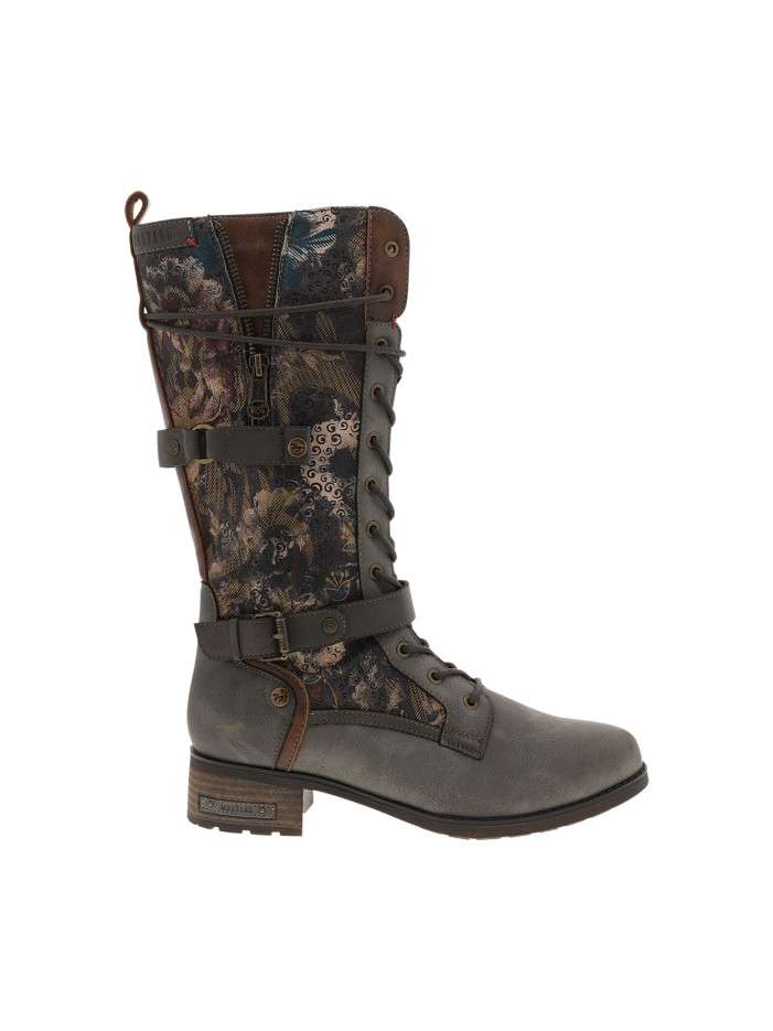 Bottes taupe ornées de...