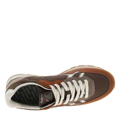 Baskets running Brit Boost marron à talon plat munies de lacets - Image 5