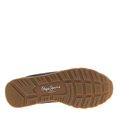 Baskets running Brit Boost bleu marine à talon plat munies de lacets et du logo - Image 6