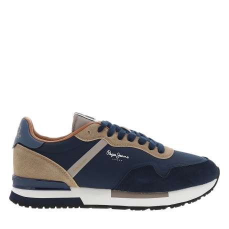 Baskets running Hailon Basic bleu marine à talon plat munies d'empiècements
