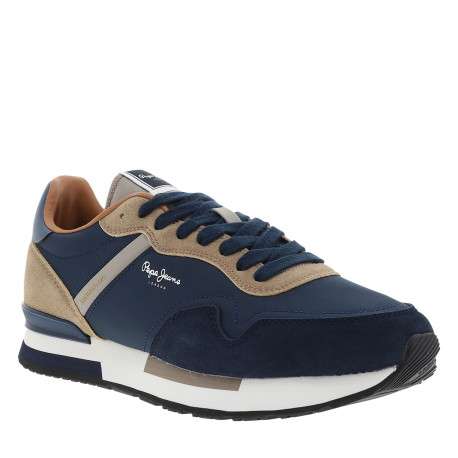 Baskets running Hailon Basic bleu marine à talon plat munies d'empiècements - Image 2