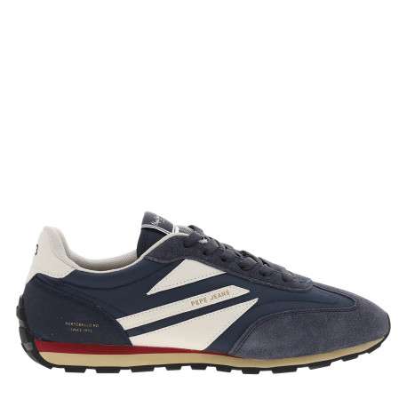 Baskets running Jason Street bleu marine à talon plat et logo
