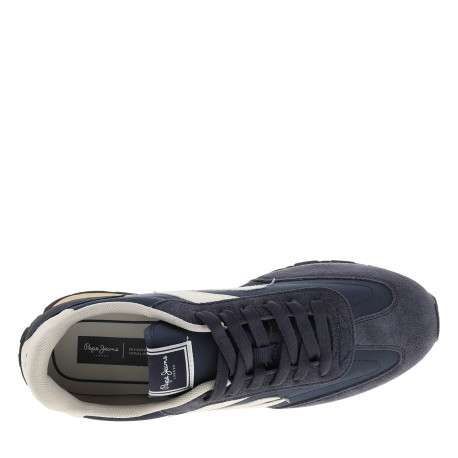 Baskets running Jason Street bleu marine à talon plat et logo - Image 5