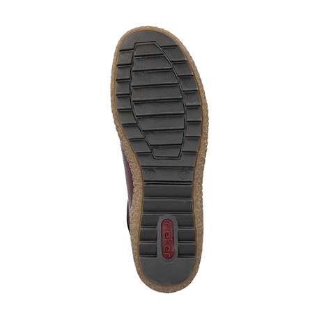 Sneakers en cuir bordeaux à talon plat pourvues d'une fermeture slip-on - Image 6