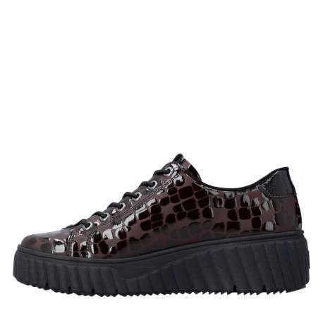 Sneakers marron à talon plateau pourvues d'une fermeture slip-on - Image 3
