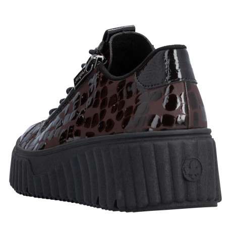 Sneakers marron à talon plateau pourvues d'une fermeture slip-on - Image 4
