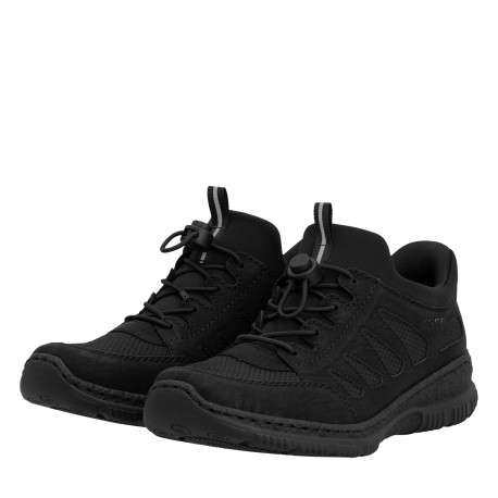 Sneakers noires à talon plat pourvues d'une fermeture élastiquée - Image 7