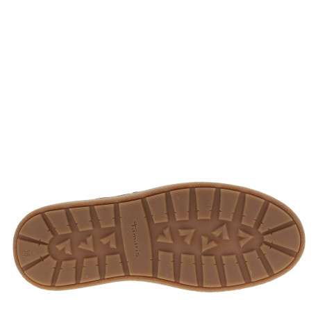 Boots en cuir marron avec un talon plat et des lacets tressés - Image 6