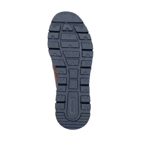 Sneakers en cuir cognac à talon plat pourvues de lacets contrastés - Image 6
