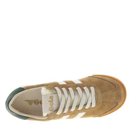 Tennis Elan en cuir beiges à talon plat pourvues d'une fermeture à lacets - Image 5