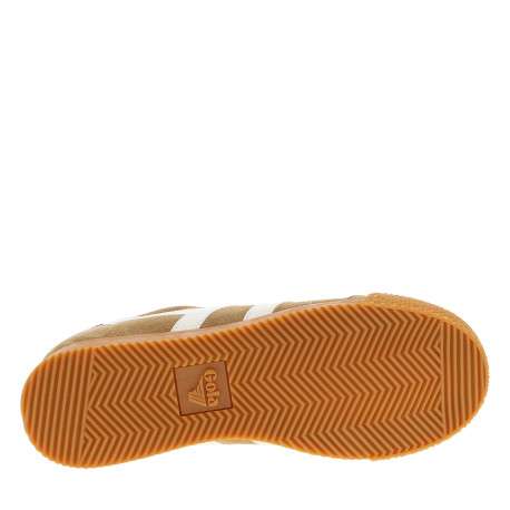 Tennis Elan en cuir beiges à talon plat pourvues d'une fermeture à lacets - Image 6