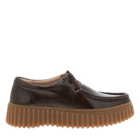 Mocassins Torhill Bee en cuir marron à talon plat munis de lacets plats