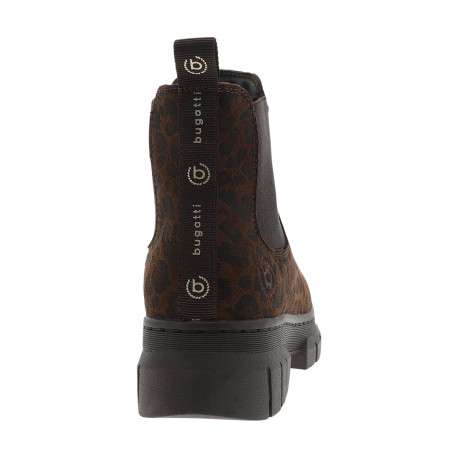Boots léopard à talon décroché bas munies d'un soufflet élastiqué - Image 4