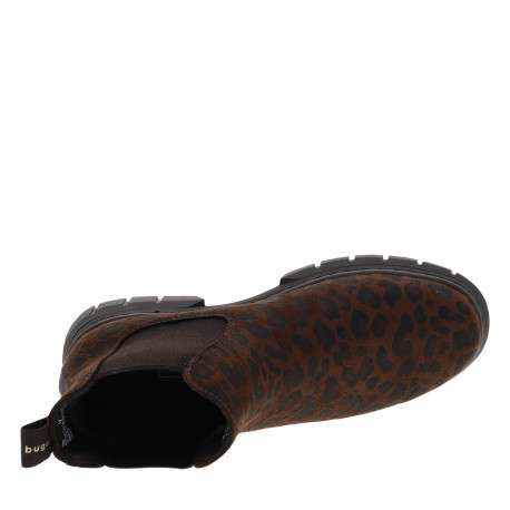 Boots léopard à talon décroché bas munies d'un soufflet élastiqué - Image 5