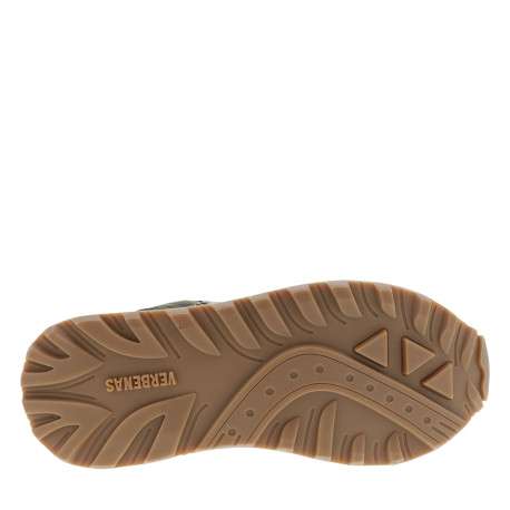 Baskets running Clement Worn en cuir kaki à talon plat pourvues de lacets - Image 6