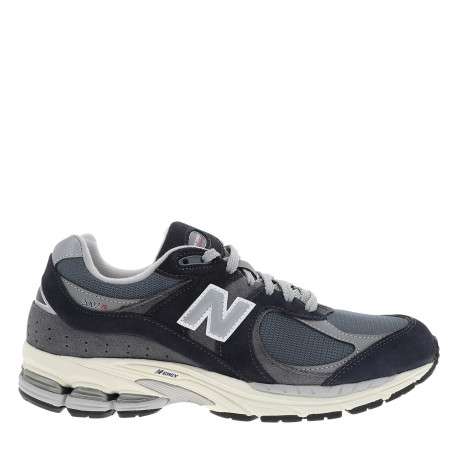 Baskets running 2002 en cuir bleu marine dotées d'un talon plat