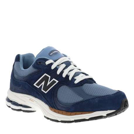 Baskets running 2002 en cuir bleu marine avec un talon plat et des lacets - Image 2