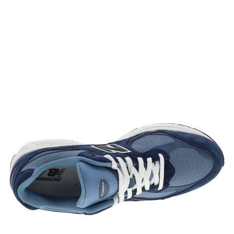 Baskets running 2002 en cuir bleu marine avec un talon plat et des lacets - Image 5