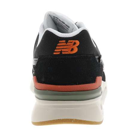 Baskets running 997H en cuir noir à talon plat pourvues de lacets - Image 4