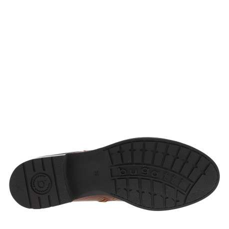 Boots cognac à talon décroché bas munies d'un soufflet élastiqué - Image 6