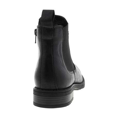 Boots cognac à talon décroché bas dotées d'un soufflet élastiqué - Image 4