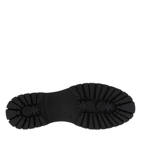 Mocassins noirs vernis à talon décroché bas dotés d'une bande élastiquée - Image 6