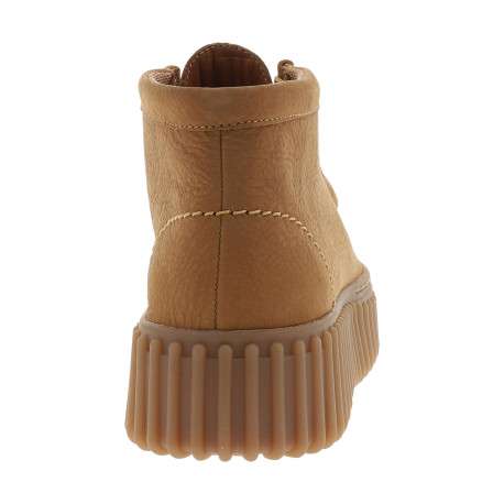 Boots Torhill Moss en cuir nubuck camel à talon plat avec des lacets - Image 4