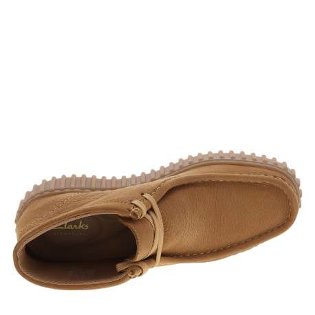 Boots Torhill Moss en cuir nubuck camel à talon plat avec des lacets - Image 5