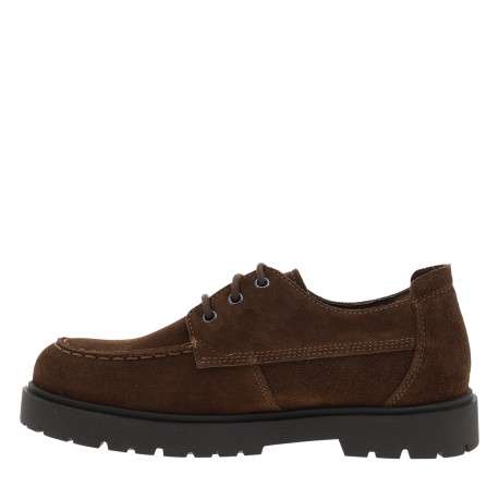 Sneakers Highwood Moc Lace Low Suede en cuir marron à talon plat - Image 3