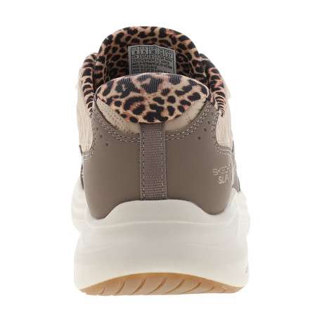 Baskets running Contour Foam Leopard Dream beiges avec un talon plat - Image 4