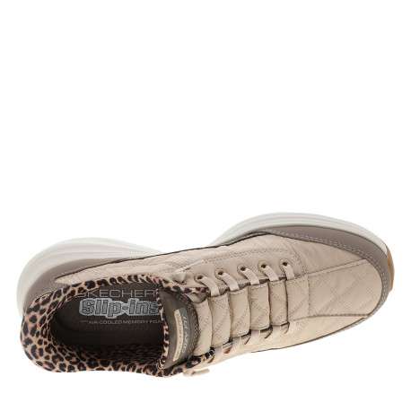 Baskets running Contour Foam Leopard Dream beiges avec un talon plat - Image 5