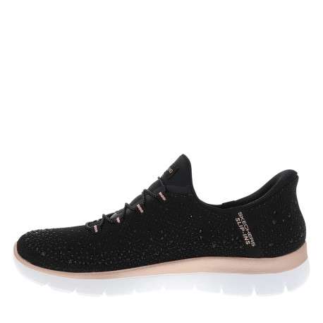 Baskets running Summits Brillant Shine noires à talon plat et fermeture slip-on - Image 3