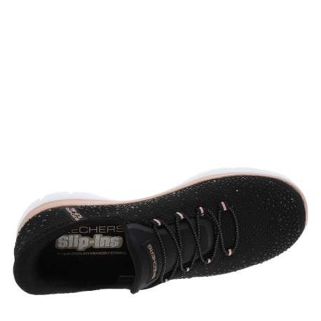 Baskets running Summits Brillant Shine noires à talon plat et fermeture slip-on - Image 5
