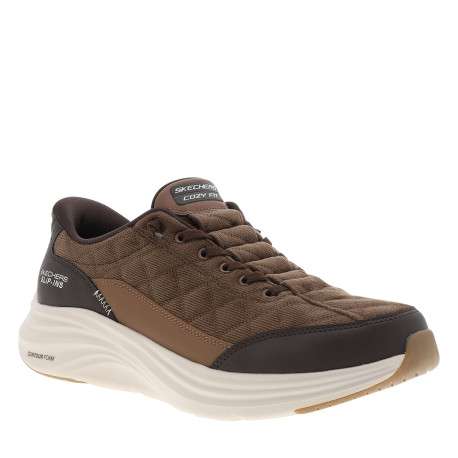 Baskets running marron à talon plat pourvues d'une semelle striée - Image 2