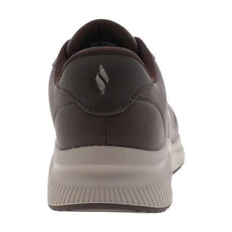 Sneakers chocolat à talon plat dotées d'aérations et de lacets plats - Image 4