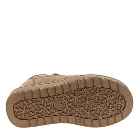 Bottines camel à empiècements bi-matières pourvues de lacets tressés - Image 6