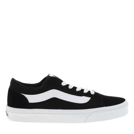 Baskets skate Vero Ls en cuir noir pourvues d'un talon plat