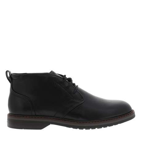 Boots Aldwin2 Chukka en cuir noir à talon décroché bas munies de lacets ronds