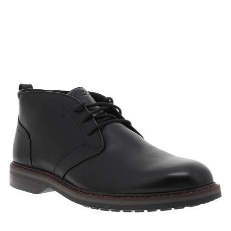 Boots Aldwin2 Chukka en cuir noir à talon décroché bas munies de lacets ronds - Image 2