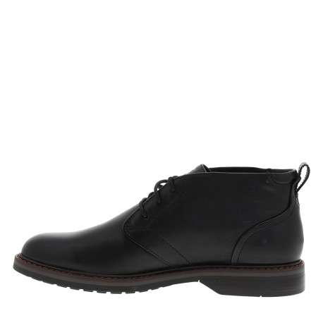 Boots Aldwin2 Chukka en cuir noir à talon décroché bas munies de lacets ronds - Image 3