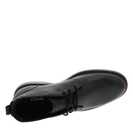 Boots Aldwin2 Chukka en cuir noir à talon décroché bas munies de lacets ronds - Image 5