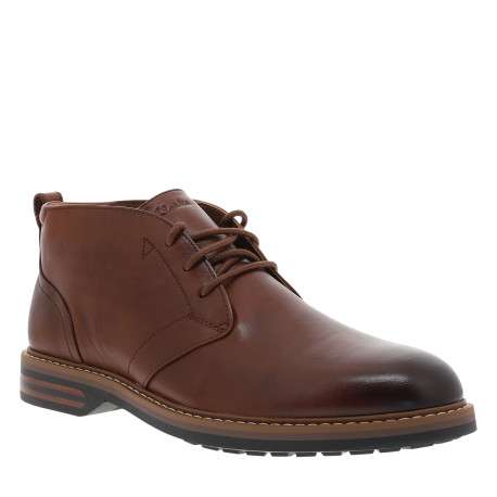 Boots Aldwin2 Chukka en cuir brun à talon décroché bas avec des lacets ronds - Image 2