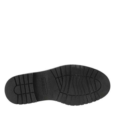 Boots noir à talon décroché bas munies d'un zip avec un soufflet élastiqué - Image 6