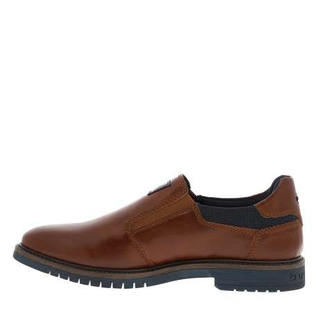 Mocassins cognac à talon décroché bas doté de soufflets élastiqués - Image 3