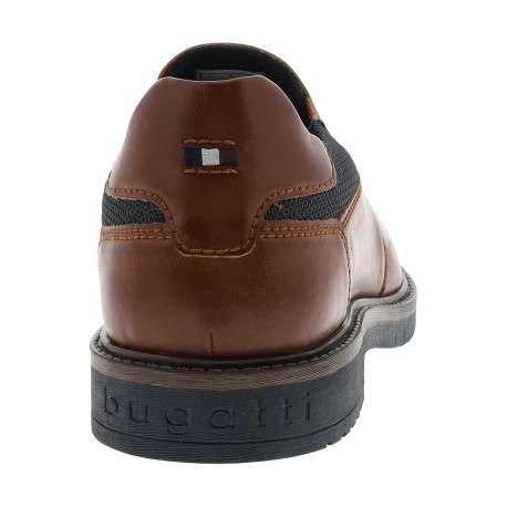Mocassins cognac à talon décroché bas doté de soufflets élastiqués - Image 4