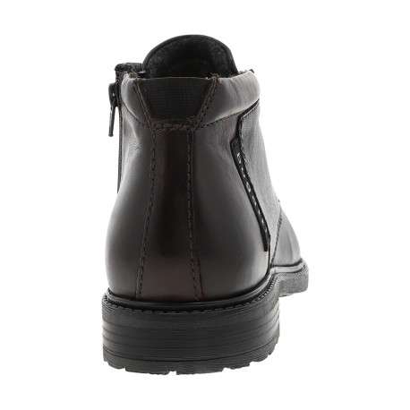 Bottines noir à talon décroché bas dotées d'un zip et des lacets - Image 4