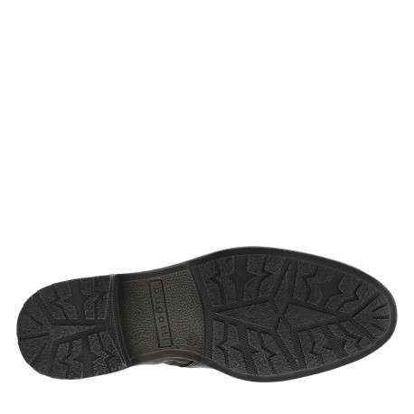 Bottines noir à talon décroché bas dotées d'un zip et des lacets - Image 6