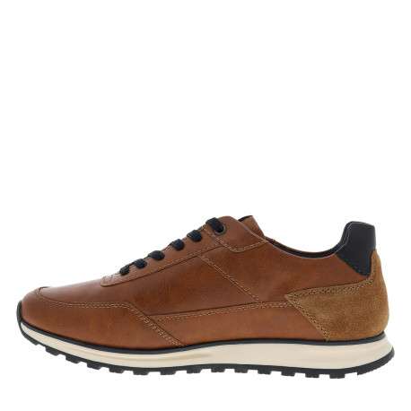 Baskets running cognac à talon plat ornées du logo embossé sur le côté - Image 3