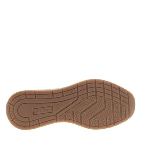 Baskets running 333-Ax802 en cuir beige à talon plat et semelle bicolore - Image 6